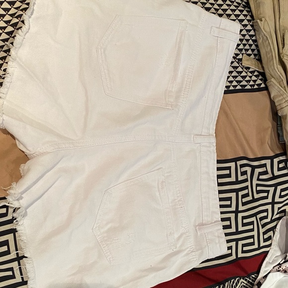 Pants - white jean shorts